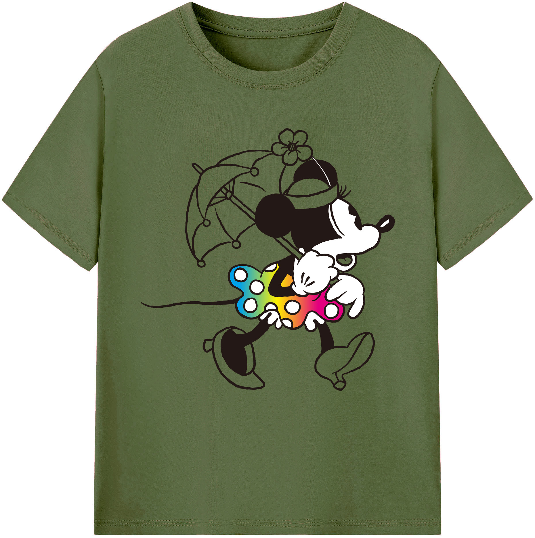 （画像用） ミッキーマウス Mickey Mouse 綿100％半袖Tシャツ（フロントプリント）